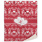 Heart Damask 50x60 Sherpa Blanket