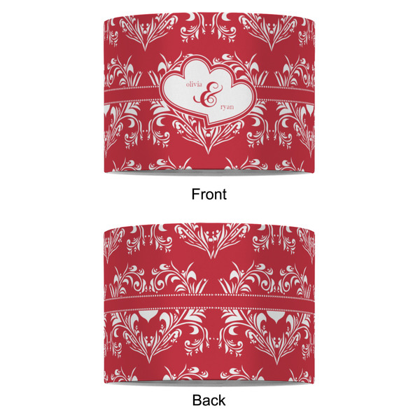 Heart Damask 8" Drum Lampshade - APPROVAL (Fabric)