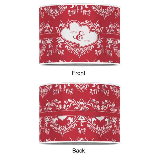 Heart Damask 8" Drum Lampshade - APPROVAL (Poly Film)