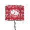 Heart Damask 8" Drum Lampshade - ON STAND (Fabric)