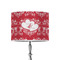 Heart Damask 8" Drum Lampshade - ON STAND (Poly Film)