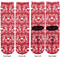 Heart Damask Adult Crew Socks - Double Pair - Front and Back - Apvl