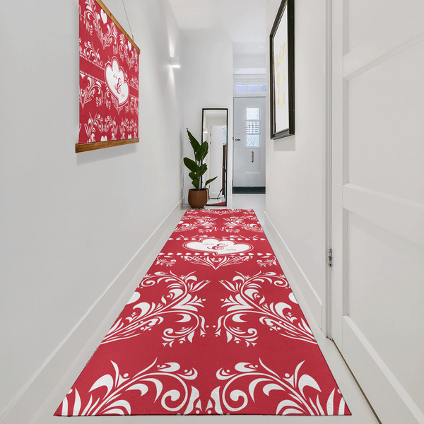 Heart Damask Area Rug Sizes - In Context (vertical)