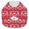 Heart Damask Jersey Knit Baby Bib w/ Couple's Names