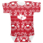 Heart Damask Baby Bodysuit 0-3 (Personalized)