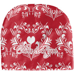 Heart Damask Baby Hat (Beanie) (Personalized)