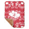 Heart Damask Baby Sherpa Blanket - Corner Showing Soft