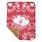 Heart Damask Sherpa Baby Blanket - 30" x 40" w/ Couple's Names