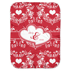 Heart Damask Baby Swaddling Blanket (Personalized)
