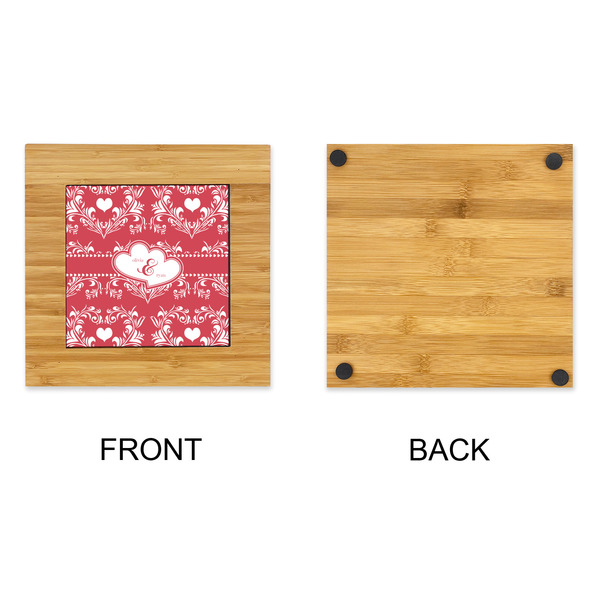 Heart Damask Bamboo Trivet with 6" Tile - APPROVAL