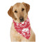 Heart Damask Dog Bandana Scarf w/ Couple's Names