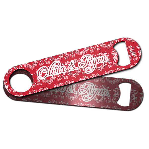 Heart Damask Bar Bottle Opener - Main