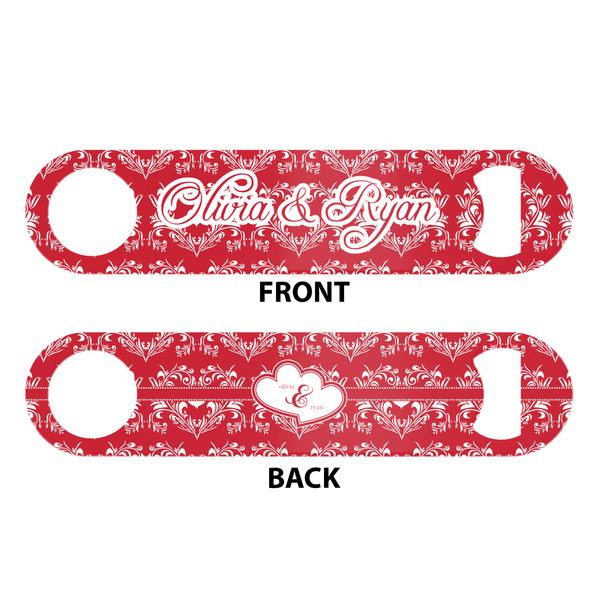 Heart Damask Bar Bottle Opener - White - Approval