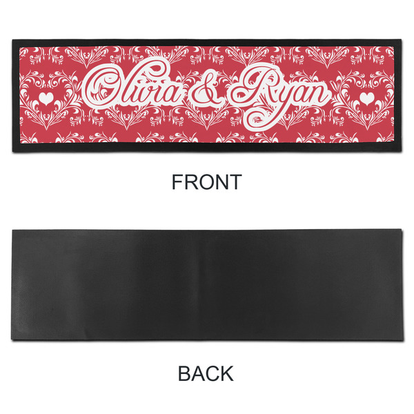 Heart Damask Bar Mat - Large - APPROVAL