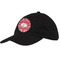Heart Damask Baseball Cap - Black (Personalized)
