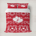 Heart Damask Duvet Cover (Personalized)