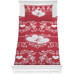 Heart Damask Comforter Set - Twin (Personalized)