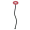 Heart Damask Black Plastic 7" Stir Stick - Oval - Single Stick