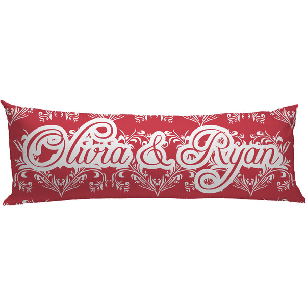 Custom Heart Damask Body Pillow Case (Personalized)