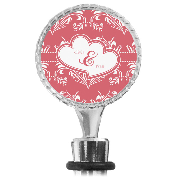 Heart Damask Bottle Stopper Main View