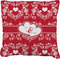 Heart Damask Faux-Linen Throw Pillow 18" (Personalized)