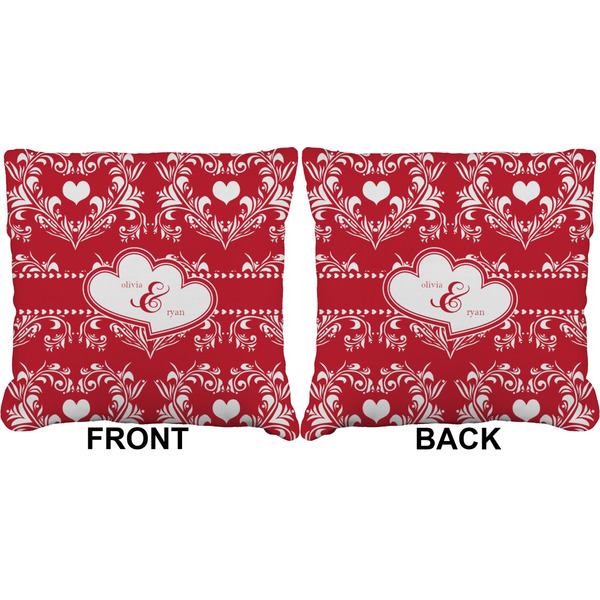 Heart Damask Burlap Pillow Approval