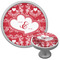 Heart Damask Cabinet Knob (Silver) (Personalized)