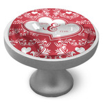 Heart Damask Cabinet Knob (Personalized)
