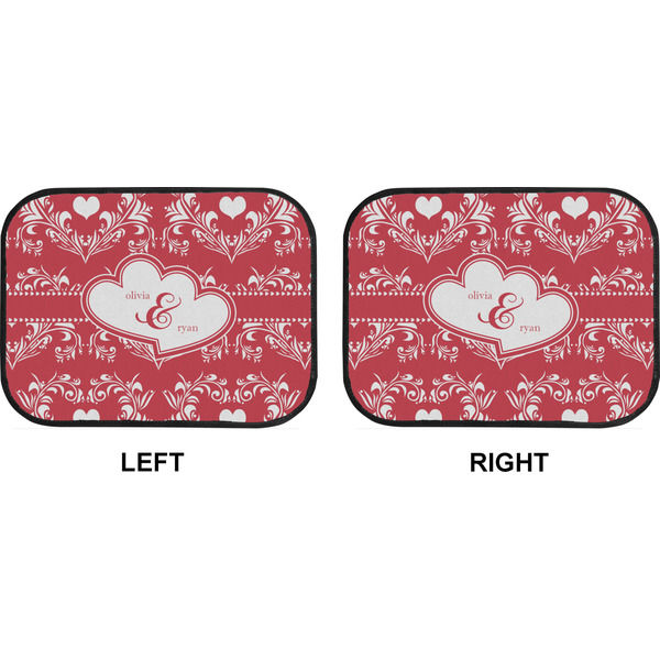 Heart Damask Car Floor Mats (Back Seat) (Approval)