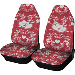 Heart Damask Car Seat Covers (Set of Two) (Personalized)
