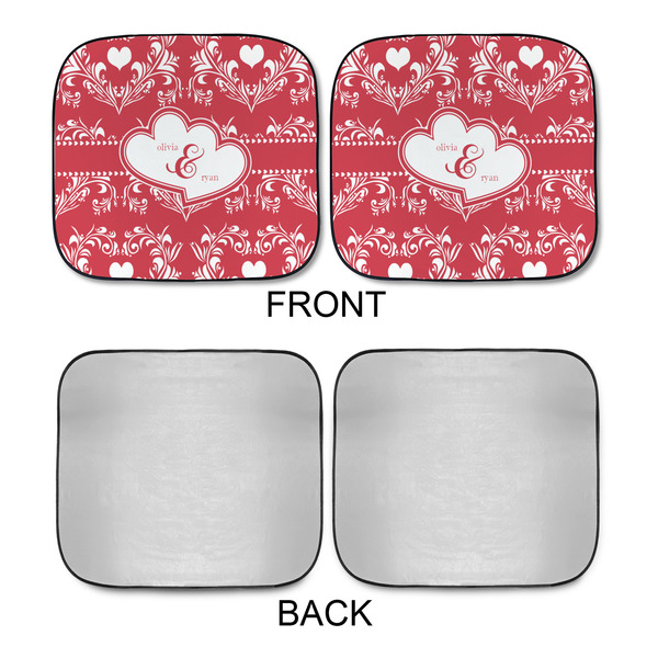 Heart Damask Car Sun Shades - APPROVAL