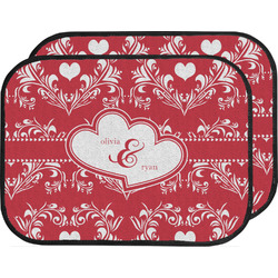 Heart Damask Car Floor Mats (Back Seat) (Personalized)