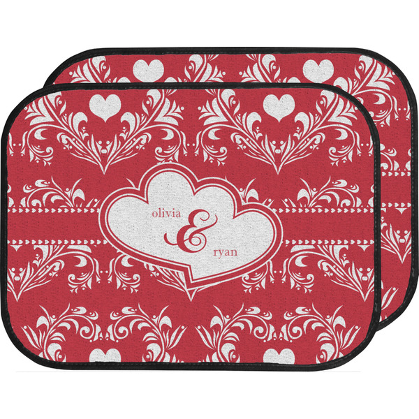 Heart Damask Custom Car Floor Mats Set (2Front & 2Back)