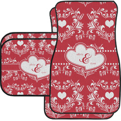 Heart Damask Car Floor Mats (Personalized)