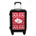 Heart Damask Carry On Hard Shell Suitcase (Personalized)