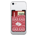 Heart Damask 2-in-1 Cell Phone Credit Card Holder & Screen Cleaner (Personalized)