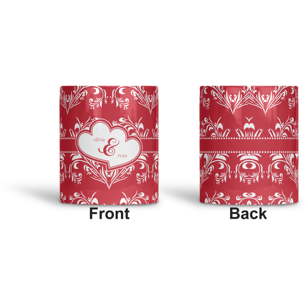 Heart Damask Ceramic Pen Holder - Apvl