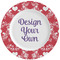 Heart Damask Ceramic Dinner Plates (Set of 4) (Personalized)