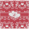 Heart Damask Ceramic Tile Hot Pad (Personalized)