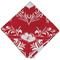 Heart Damask Cloth Napkins - Personalized Dinner (Folded Four Corners)