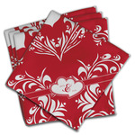 Heart Damask Cloth Napkins (Set of 4) (Personalized)