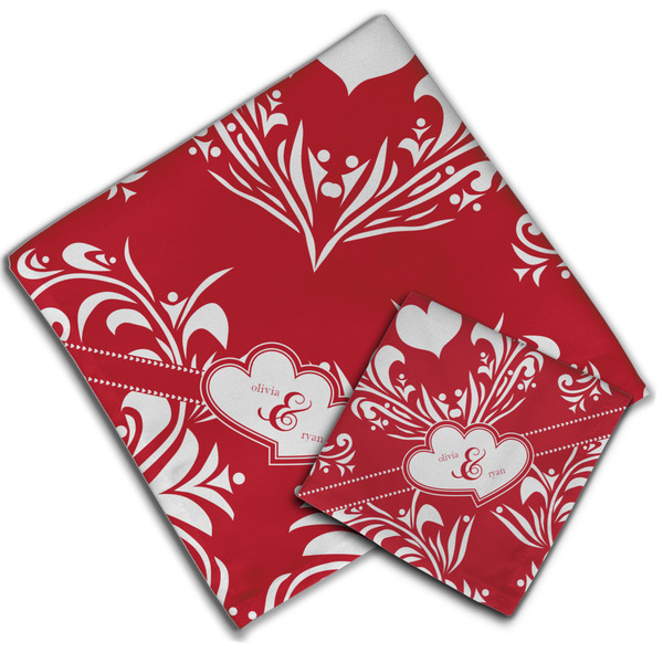 Heart Damask Cloth Napkins - Personalized Lunch & Dinner (PARENT MAIN)