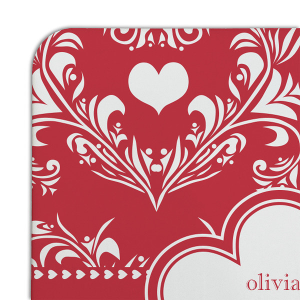 Heart Damask Coaster Set - DETAIL