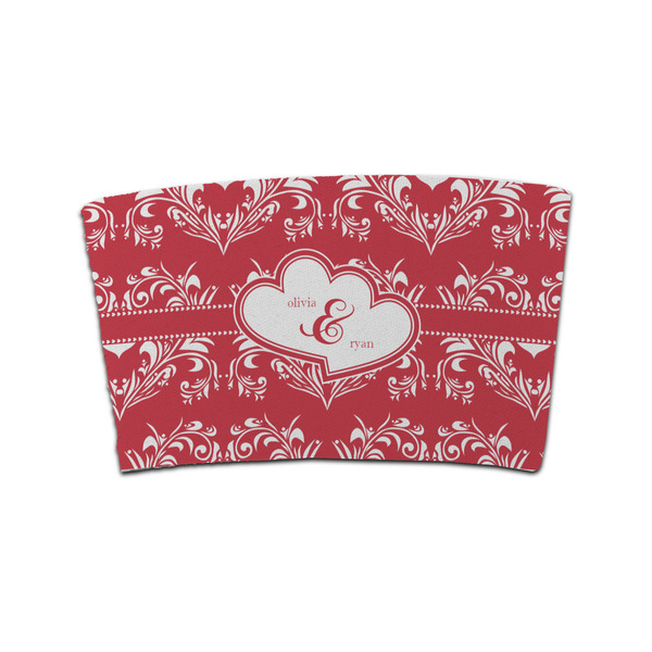 Custom Heart Damask Coffee Cup Sleeve (Personalized)