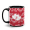 Heart Damask Coffee Mug - 11 oz - Black