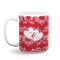 Heart Damask Coffee Mug - 11 oz - White