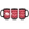 Heart Damask Coffee Mug - 15 oz - Black APPROVAL