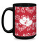 Heart Damask Coffee Mug - 15 oz - Black