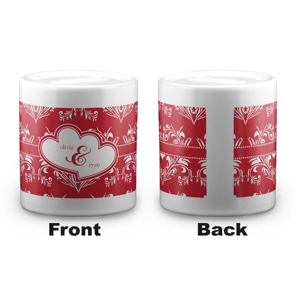 Heart Damask Coin Bank - Apvl