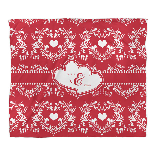 Heart Damask Comforter - King - Front
